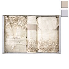 Completo bagno asciugamani accappatoi Renato Balestra uomo donna Priscilla 0738