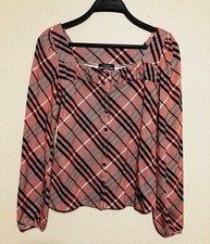 Camicia a quadri Burberry Blue Label Nova cotone rosso 38/M (US:S) 114477c