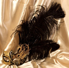 Maschera Veneziana donna piume