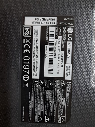 Scheda madre 49uh610v - scheda, main