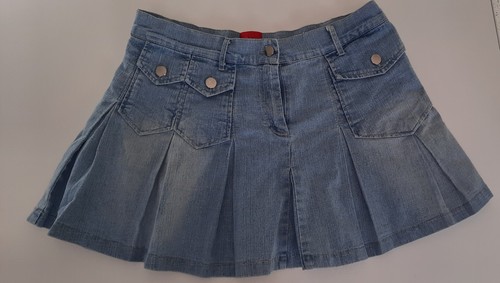 Minigonna jeans pieghe - a,