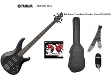 YAMAHA TRBX304 BL Black Basso elettrico Nero 4 corde + BORSA TRACOLLA CORDE CAVO