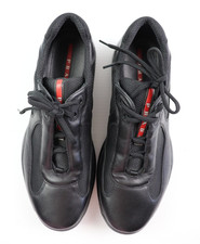 Sneakers Prada America's Cup da uomo taglia US 8,5 in pelle nera