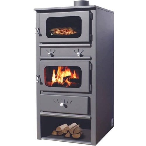 Stufa legna carbone con - a,