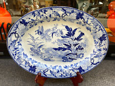 CERAMICA WEDGWOOD England ceramic plate piatto BLU cicogne stork 3