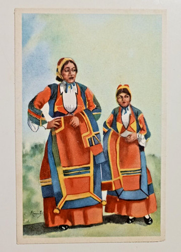 7953 cartolina costumi - cartolina,