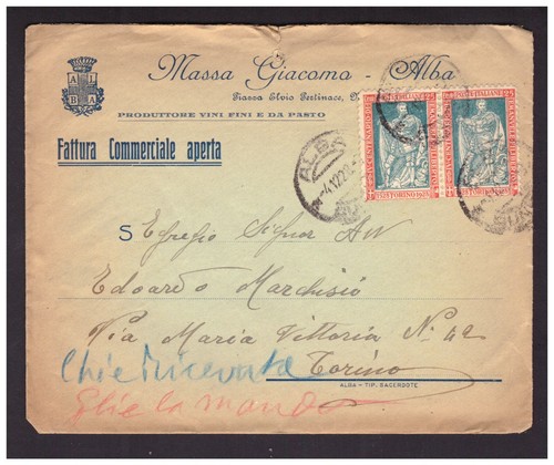 Busta italia regno fattura - busta,
