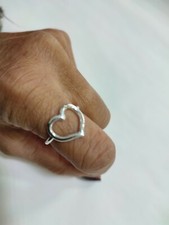 Anello cuore argento - a, in