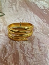 Bracciale a molla Metallo Dorato anni '80 Piccolo Cm. 18.5 Vintage bracelet V3 ^