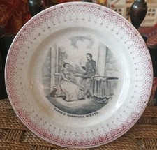 Piatto Soc. Cer. Richard ante Ginori, Le Coppie Celebri Tasso ed Eleonora D'Este