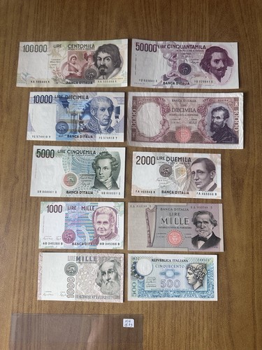 Lotto banconote lire 100000 - lotto, 10