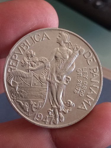 Panama balboa 1947 argento - panama,