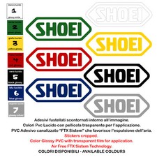 Shoei adesivi casco pre spaziati sticker sponsor auto moto helmet 4 pz. cm.10-15