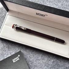 Montblanc penna stilografica classica lusso modello serpente rosso scuro