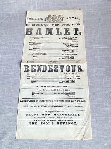 Antique 1859 theatre royal - antique,