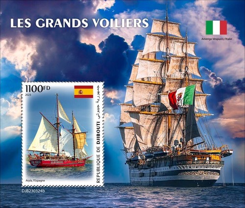 Francobolli navi alte spagna - navi,