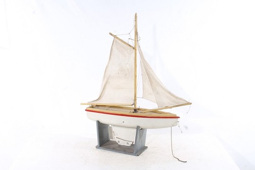 Vecchia barca vela 74cm in - a,