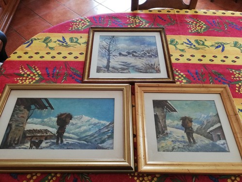 Quadri marotta con neve - r.,
