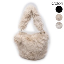Borsa tracollina di pelliccia