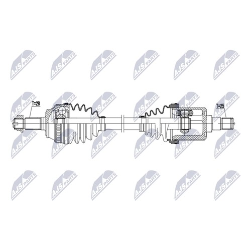 Nty albero motore 592mm - motore,