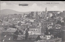 ai266 cartolina gaeta da s.francesco dirigibile provincia di latina