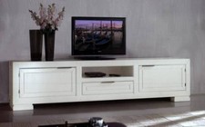 MOBILE PORTA TV PLASMA IN MASSELLO DI ROVERE LACC.BIANCOx SALA SOGGIORNO EC51