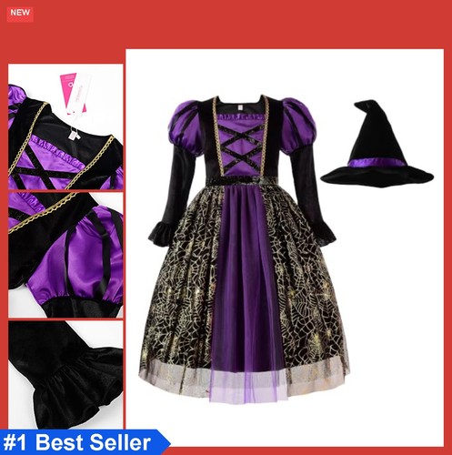 Costume strega bambina - , viola