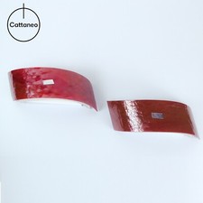 Coppia applique lampade da parete Cattaneo giostra mezza luna in vetro rosso 