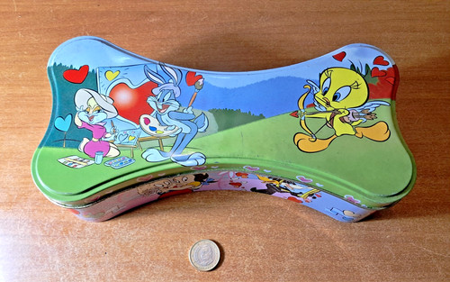 Scatolo metallo decorato - , con