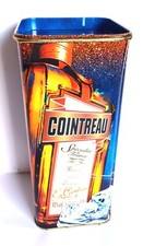 SCATOLA DI LATTA COINTREAU VUOTA H. CM. 23 X 10 X 10 CON RICETTE COCKTAIL