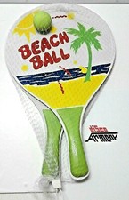 Racchette  da spiaggia  "BEACH BALL"  3 pezzi  (2 racchette 1 pallina +retina) 