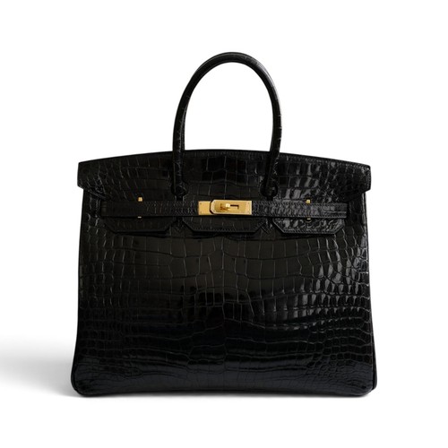 Hermès birkin black shiny - hermès,