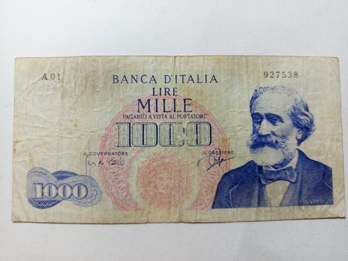 1000 lire giuseppe verdi - lire, 1⁰