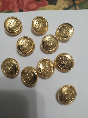 Bottoni ancora marina oro - bottoni,