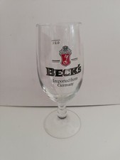 BOCCALE BIRRA BEER BIER BECK'S GERMANY VETRO VINTAGE BICCHIERE GLASS 