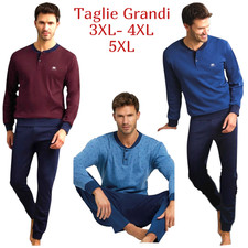 Pigiama uomo  invernale caldo cotone Interlock calibrato taglie grandi Granchio