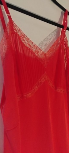 Vtg pink full slip dress - full,