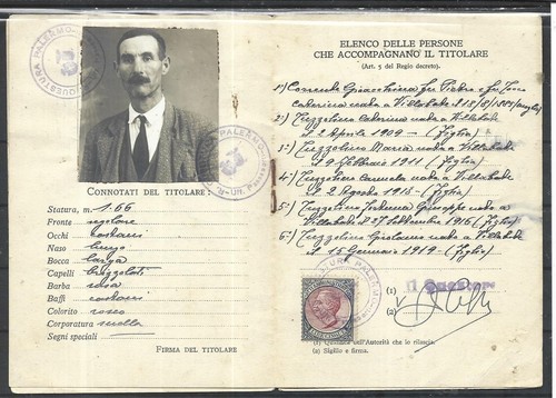 1931 palermo lasciapassare - 1931,