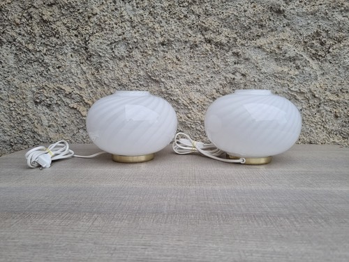 Coppia lampade palla vetro - lampade,
