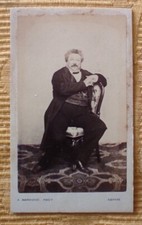 CDV FOTO ALBUMINA ALEXANDRE DUMAS ESEGUITA DA ALPHONSE BERNOUD