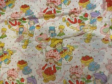 Vintage Fragola Shortcake 1980 Piatto Doppio Lenzuolo American Greetings LOVE & HAPPY