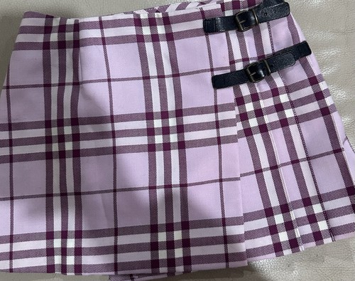 Mini gonna quadri viola - mini, con
