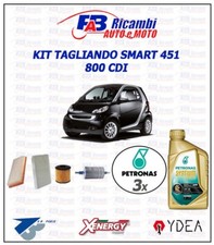 KIT TAGLIANDO SMART 451 800 CDI DIESEL - 4 FILTRI 3 LITRI OLIO PETRONAS 5W40 