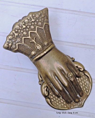 Fermacarte mano ottone