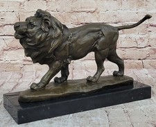 Leone Leonessa Leo Pride Africano Safari Giungla Art Gatto Lover Bronzo Marmo