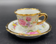 TAZZA CAFFE' MOKA MINI PORCELLANA Limoges ORO fiori