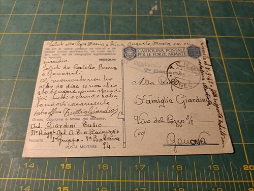 Storia postale cartolina - cartolina, per