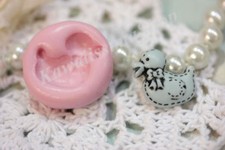 stampi gomma siliconica forma di paperella per fimo cernit formine