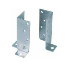 COPPIA SUPPORTO A PAVIMENTO TRAVE LEGNO PORTA PILASTRO D'ANGOLO MM 45x45xH 130