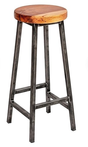 Sgabello bar ferro legno - in,